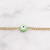 Bracelet de cheville oeil vert